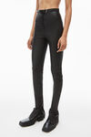 lambskin tailored legging with leather belt