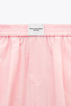 alexander wang klassische boxershorts aus kompakter baumwolle light pink