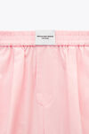 alexander wang kids classic boxer short in compact cotton light pink