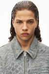 Alexander Wang black embroidered bomber jacket in lambskin