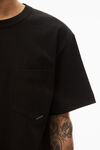 alexander wang ハイツイストジャージー ポケットtシャツ black