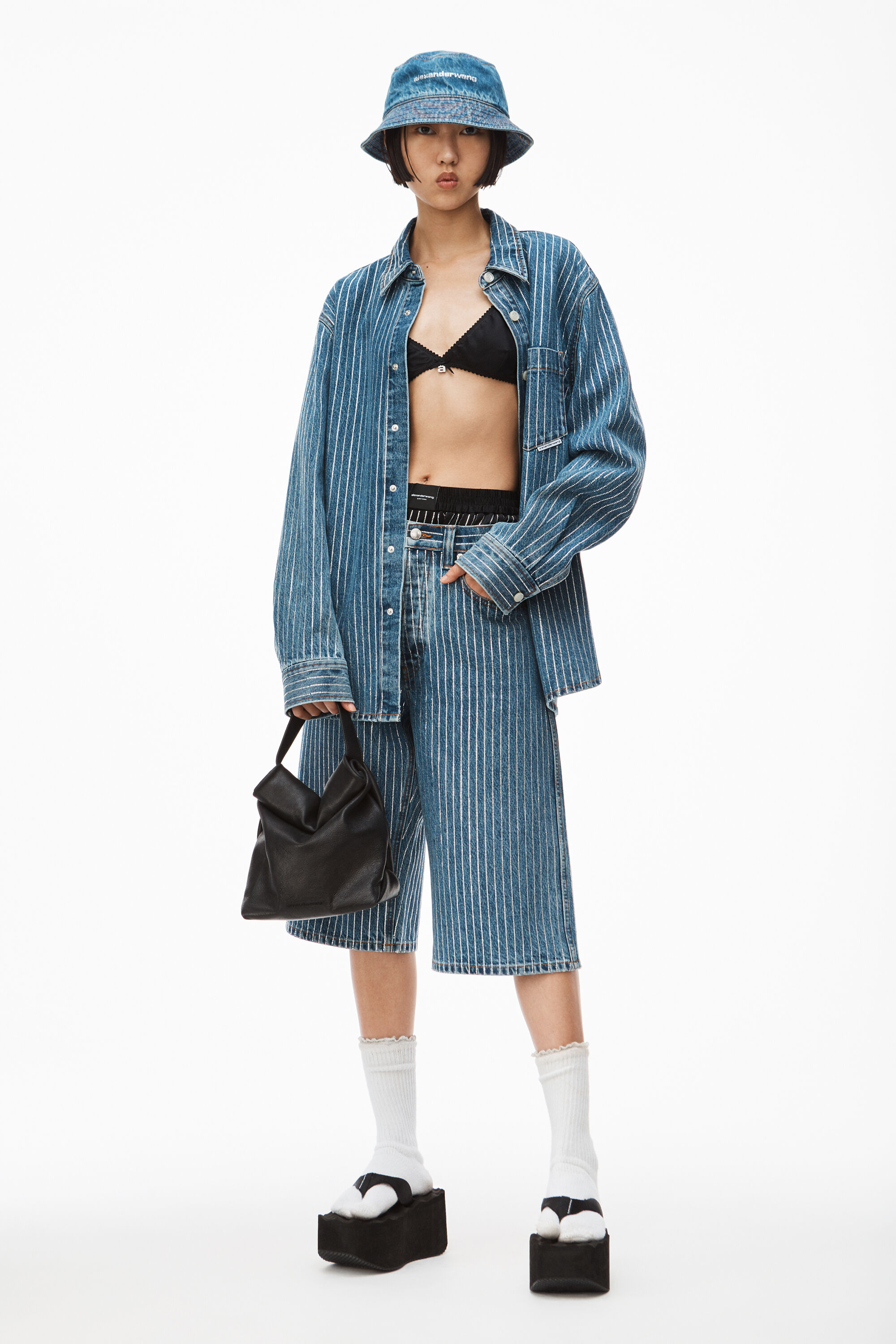 alexander wang denim shorts sale