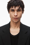 alexander wang notch lapel tailored blazer in wool  black