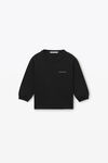 alexander wang essential平纹针织布增塑溶胶印花儿童长袖 t 恤 black