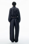 Alexander Wang navy grey oversize trackpants in satin faille jersey