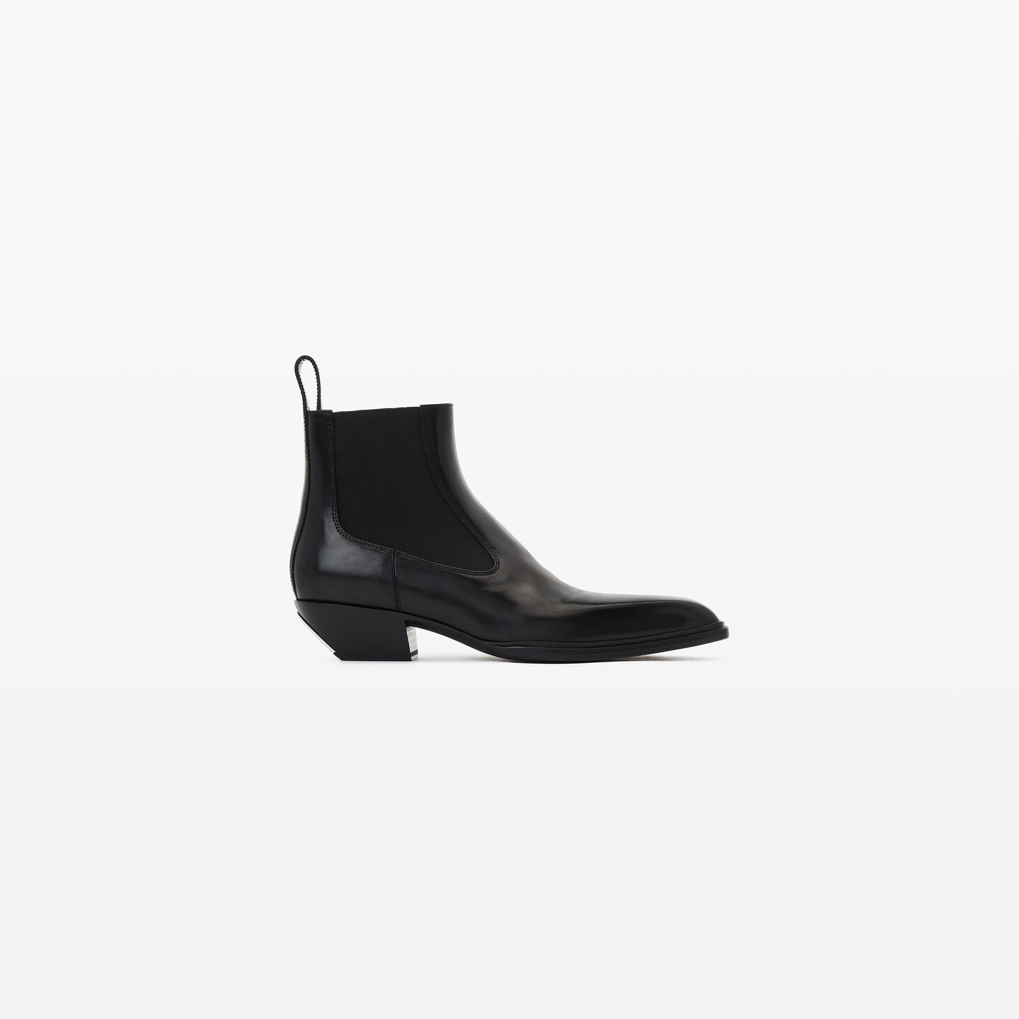 Shop Alexander Wang Slick Smooth Leather Ankle Boot In Black