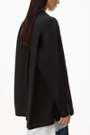 alexander wang oversized button down in compact cotton black