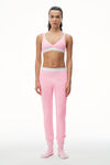 alexander wang unisex jogger in cotton waffle thermal  light pink