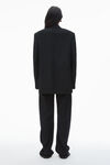 Alexander Wang black blazer squadrato con spacco anteriore extralarge