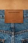 alexander wang og high-rise stovepipe jean in denim  vintage medium indigo