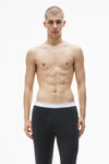 Alexander Wang washed black jogger pant in waffle-knit cotton stretch