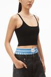 alexander wang scoop neck tank in stretch viscose knit black
