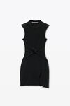 Alexander Wang black prestyled bodycon minidress