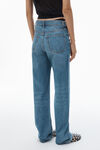 Alexander Wang vintage medium indigo pre-styled denim jeans with asymmetrical lace waistband