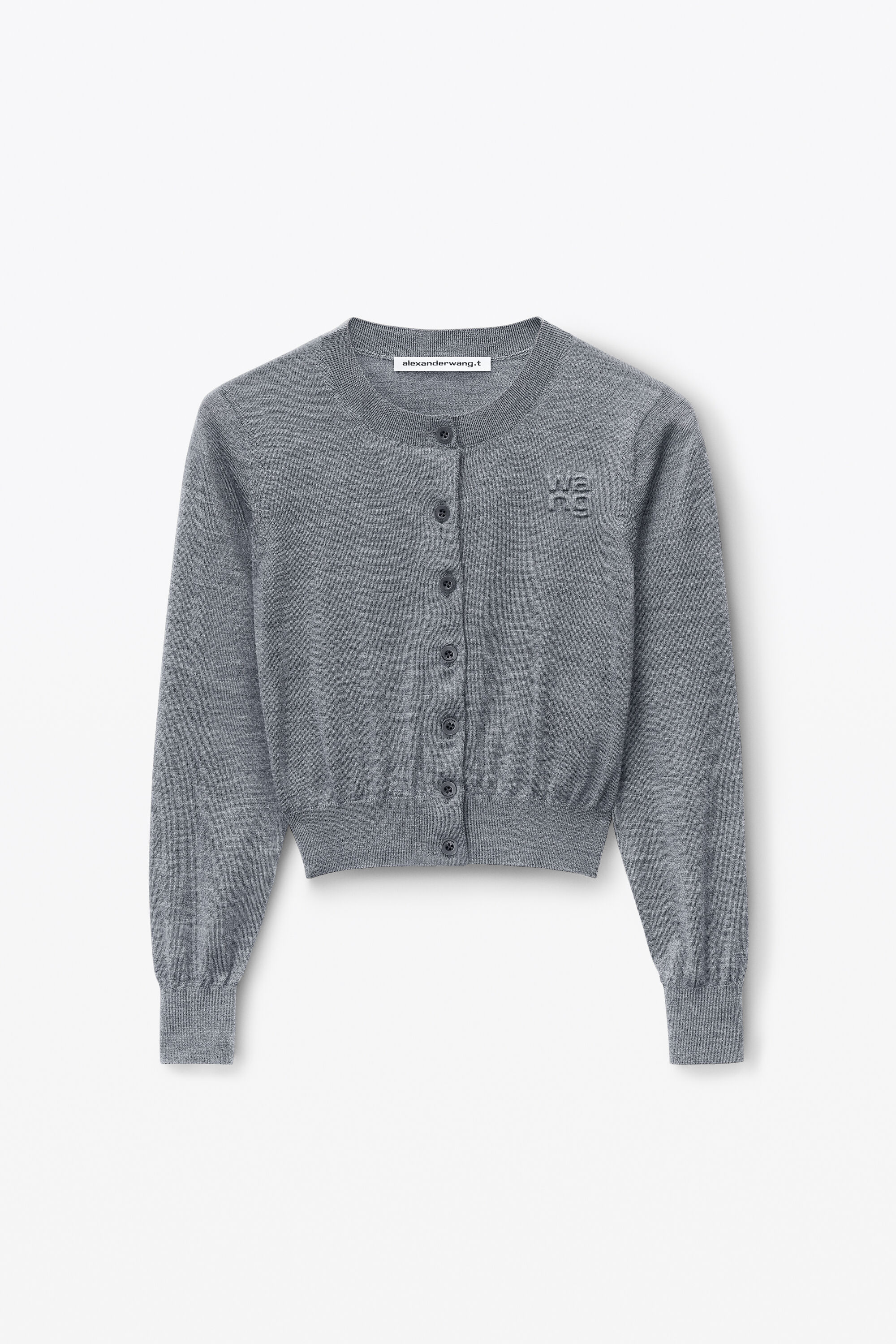 alexanderwang ブラック クロップドカーディガン alexanderwang ブラック ラインストーン クロップドカーディガン