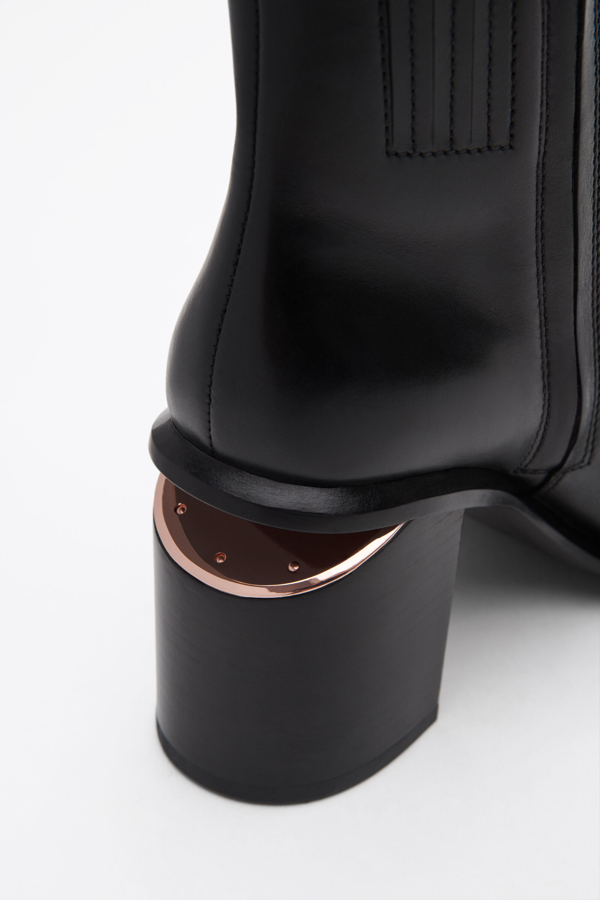 alexander wang booties rose gold