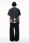 Alexander Wang washed black t-shirt noir à motif skyline shanghai avec strass thermocollés