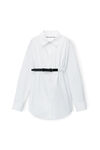 alexander wang 코튼 버튼다운 벨티드 튜닉 white