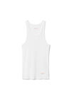 Alexander Wang white racerback tank in ribbed cotton jersey