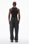 alexander wang sweatpant in acid wash dense fleece acid black