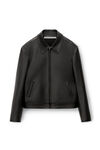 alexander wang blouson jacket in plonge leather black