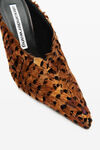 Alexander Wang brown multi brown pheasant feather boomerang wedge heel
