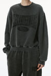 Alexander Wang faded black distressed logo sweatshirt