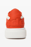 Alexander Wang white/red baskets en cuir grainé effet 3d