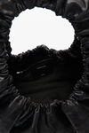 alexander wang crescent large crackle leather shoulder bag black