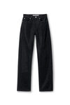 Alexander Wang washed black ez crystal rhinestone hotfix straight-leg jeans in cotton