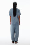 Alexander Wang washed blue ink blue cotton-jersey logo tee