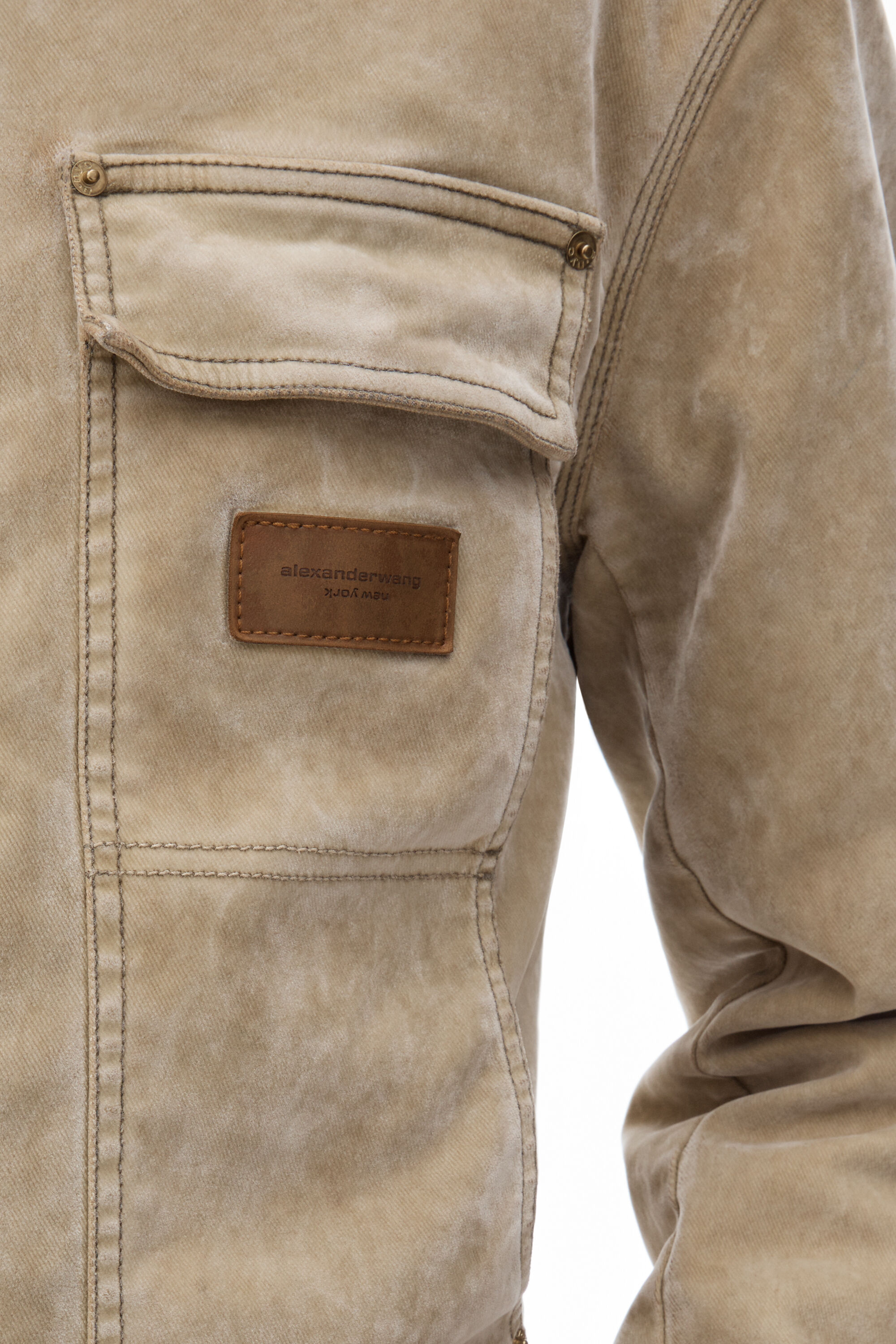 Workwear Jacket with Weathered Flocking in WEATHERED TAN