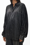 Alexander Wang fog crease wash creased wash button up in cotton hemp jersey