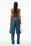 alexander wang clear hotfix camisole in light mesh chocolate
