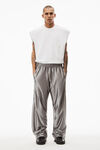 alexander wang 光泽罗缎平纹针织运动长裤 earl grey