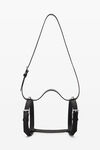 Alexander Wang black 凹槽铆钉毛毯束带