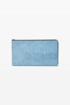 alexander wang trompe- l'oeil 皮革拉链手拿包 vintage medium indigo