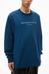 alexander wang 글리터 퍼프 긴소매 로고 티셔츠 dark navy combo