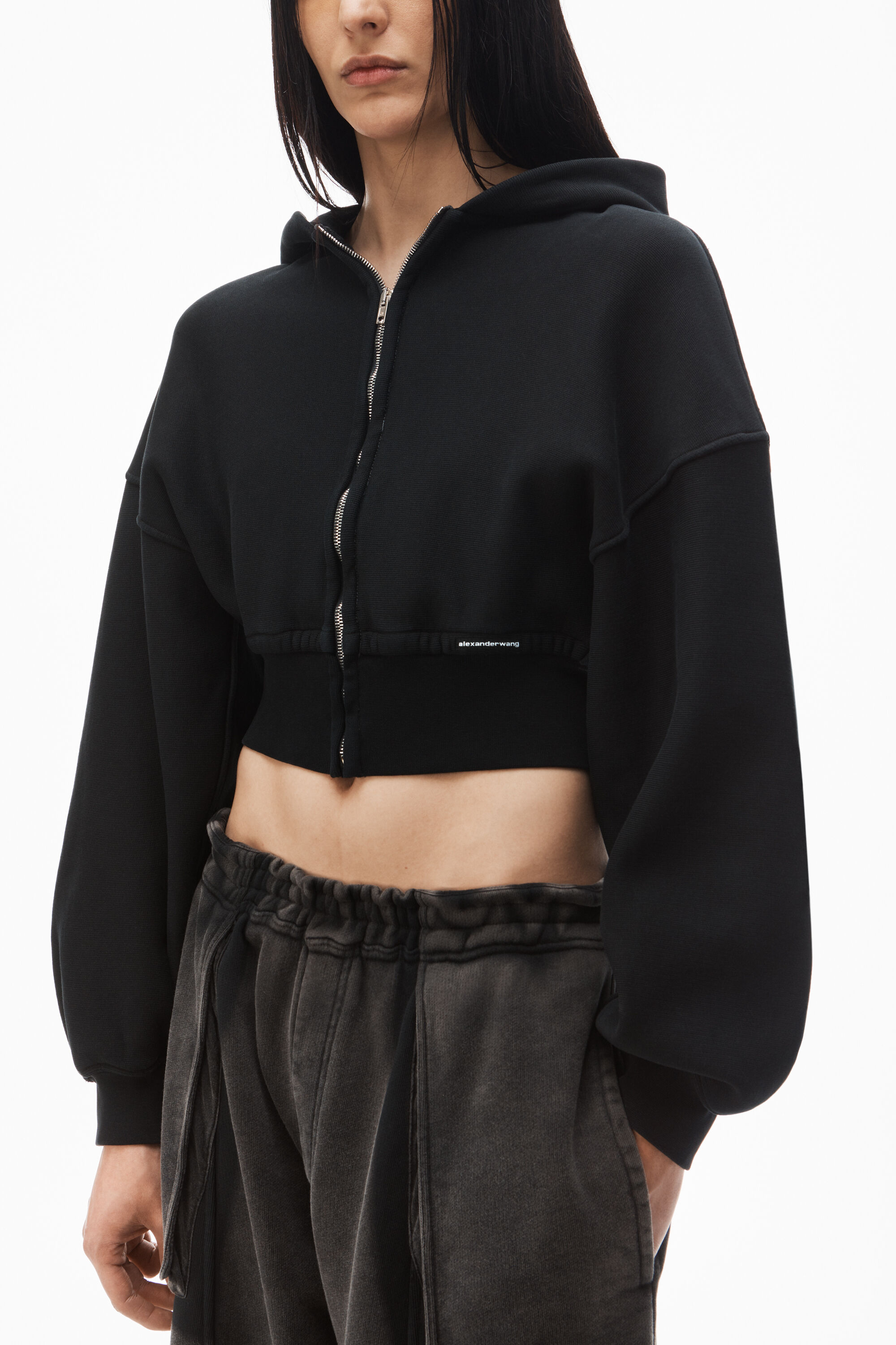 Alexander wang Vネッククロップドスウェット 美品☆ Alexander wang Vネッククロップドスウェット