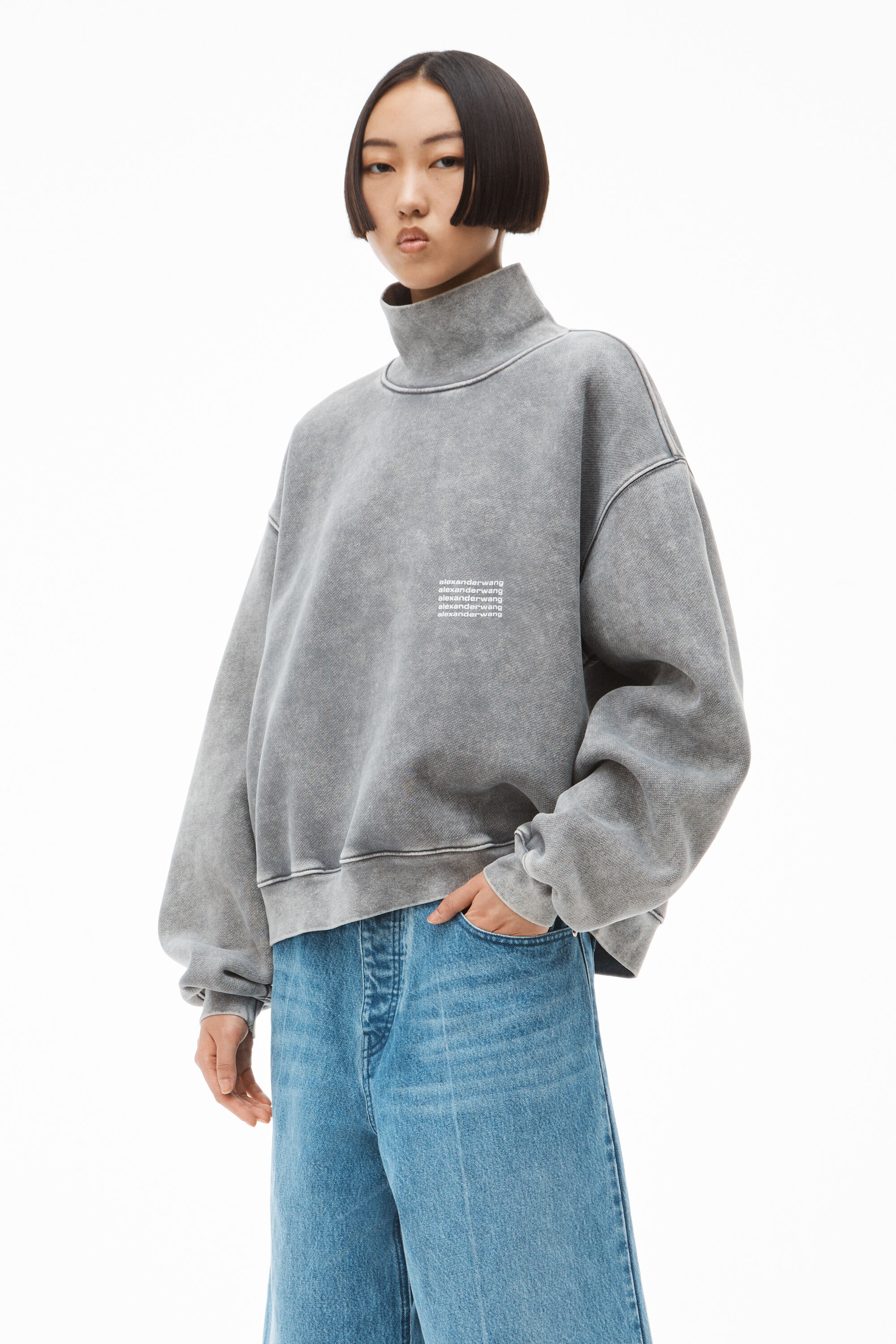 alexander wang デンスフリース ハイネック プルオーバー xs | labiela.com