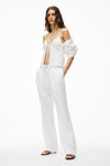 alexander wang boxer pant in compact cotton white