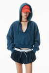 Alexander Wang vintage navy distressed cotton hoodie