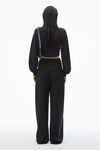Alexander Wang black pre-styled boxer pleated trouser