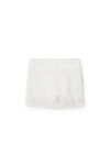 alexander wang mini skirt in towel terry white