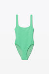 alexander wang bodysuit in textured jacquard jersey mint julep