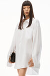 alexander wang oversized shirt dress in cotton poplin white