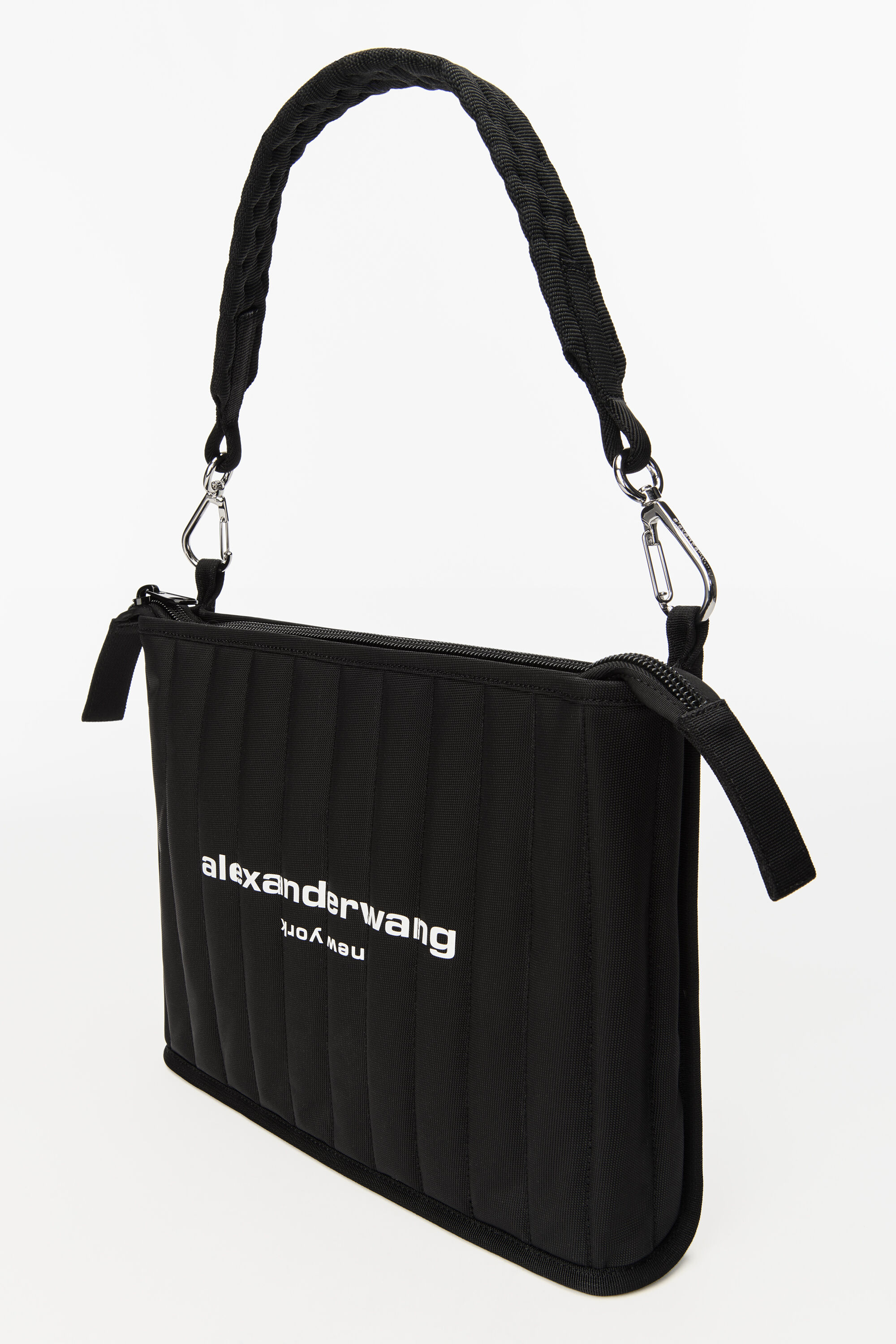 alexanderwang ELITE TECH SHOULDER BAG IN NYLON BLACK 