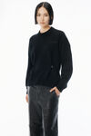 Alexander Wang black black wool-cotton draped cardigan