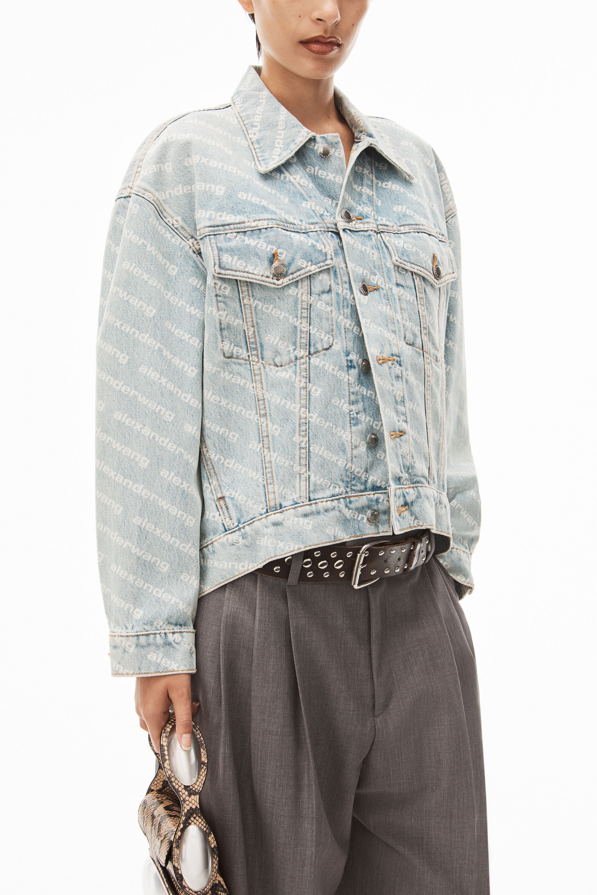 Alexander wang layered denim deals jacket