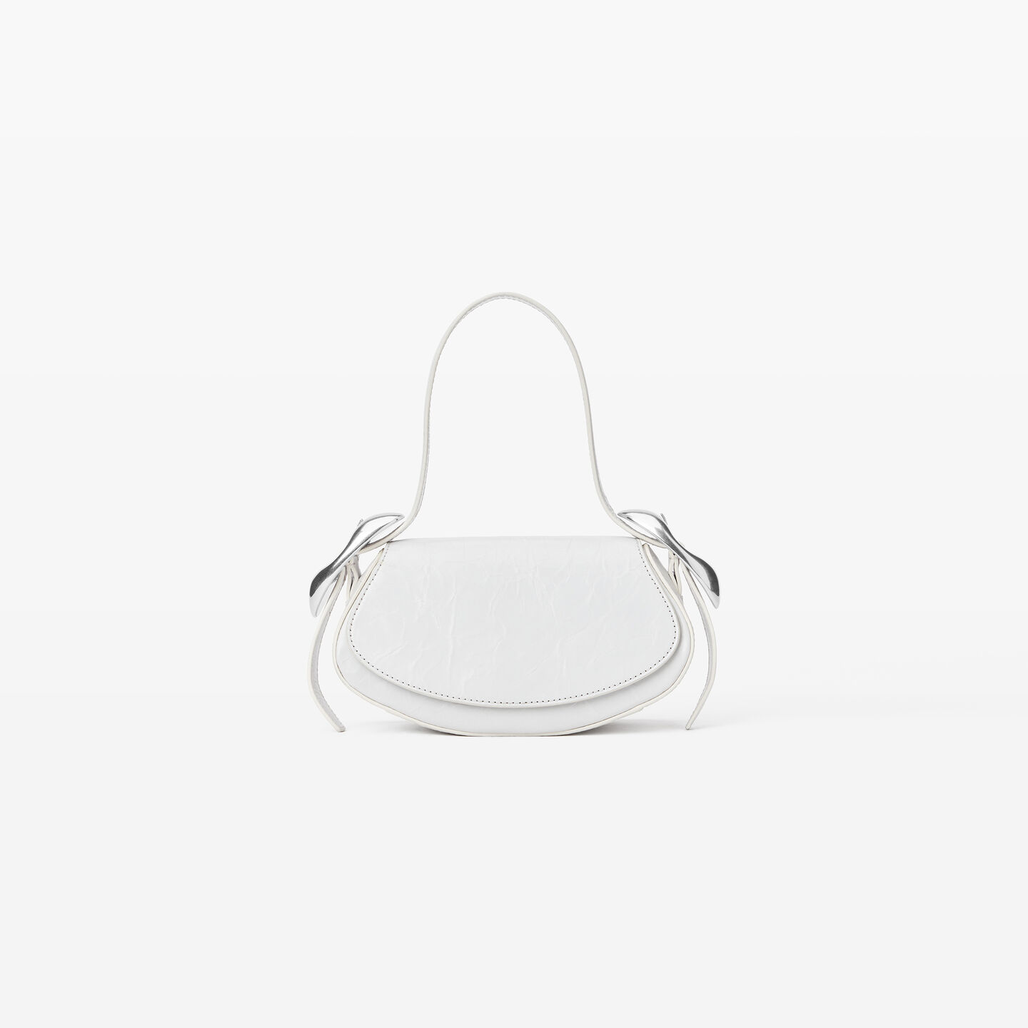 Shop Alexander Wang Orb Small Flap Bag In White